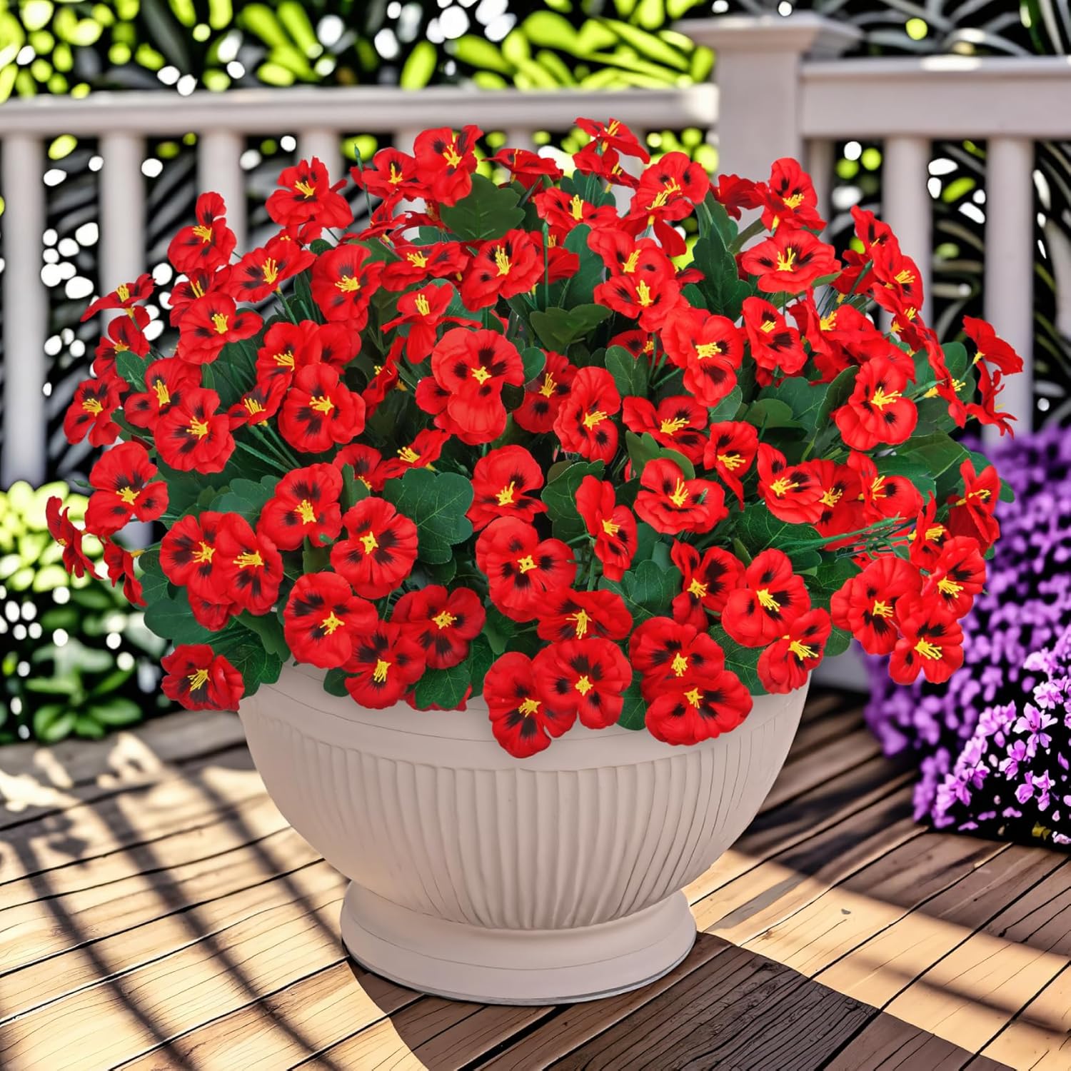 💥Last Day Each Only $2.49💐Artificial Pansy Flowers - UV resistant, Waterproof, Windproof
