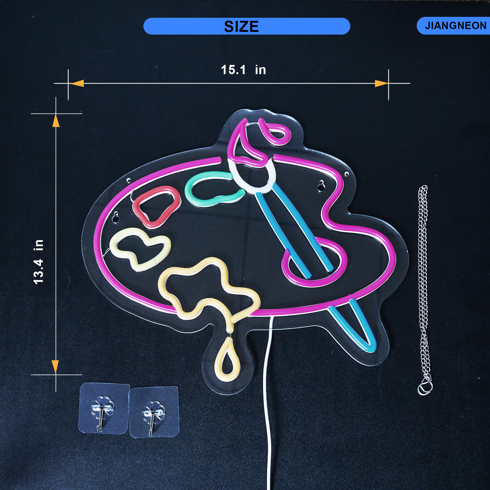 Art neon sign Paint neon sign Paint Palette Neon Sign for wall decor Studio Room Painting Room Art Classroom Art Studio Decor Gift for Painter