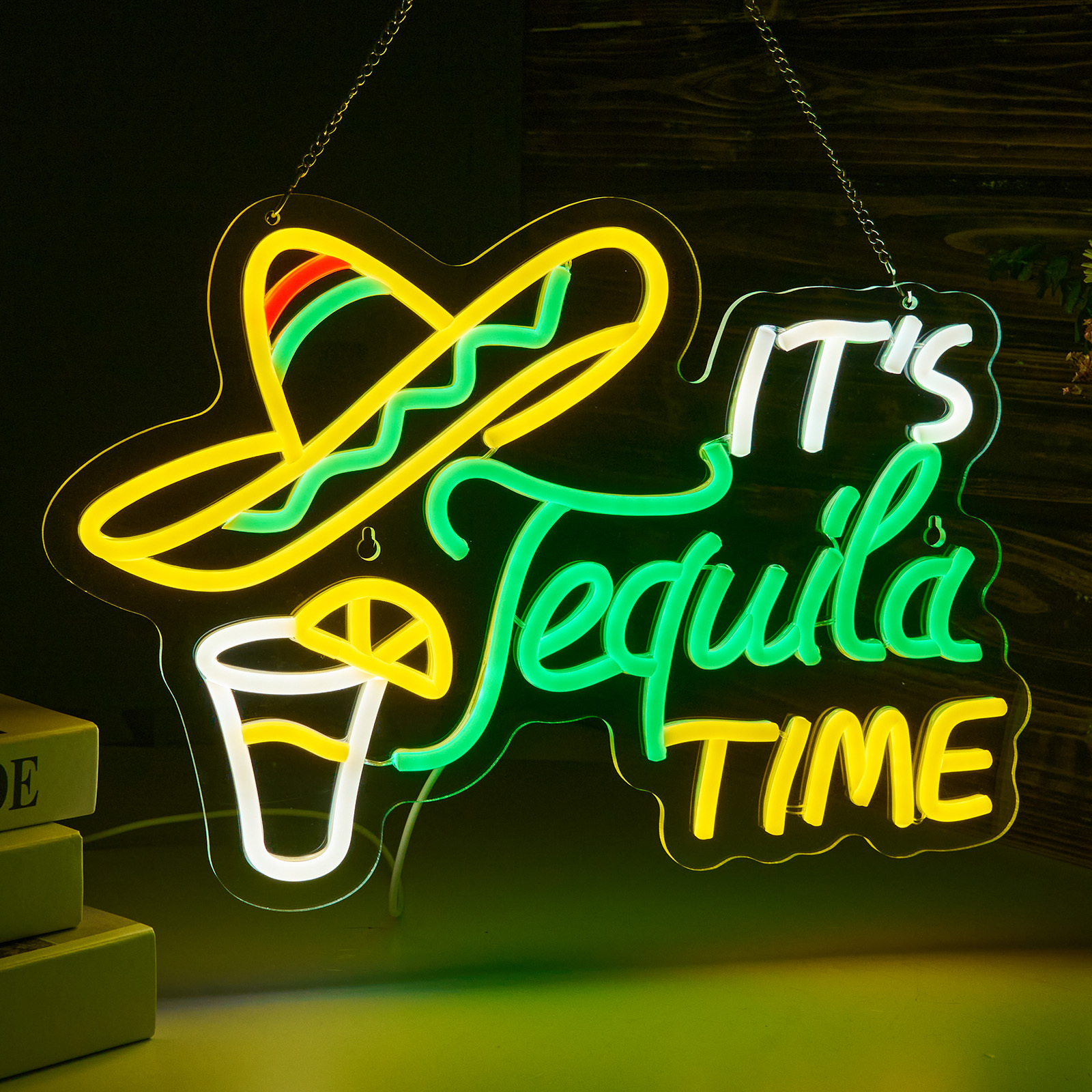Tequila Neon Sign Mexican Tequila LED Neon Light USB Powered Dimmable Man Cave Cafe Bistro Club Party Beer Bar Restaurant Decor(16.3x11.2 Inch)