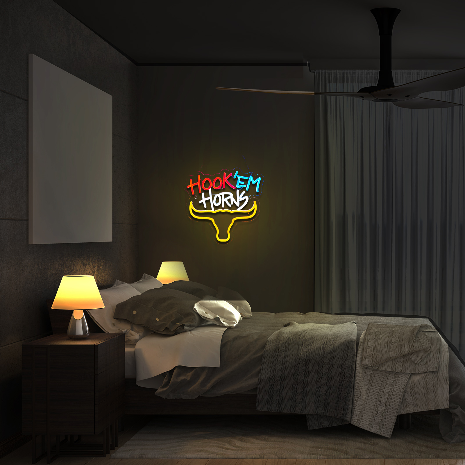 Hook em horns ox head neon sign Longhorn Bull Neon Sign for wall decor Beer Bar Club Man Cave