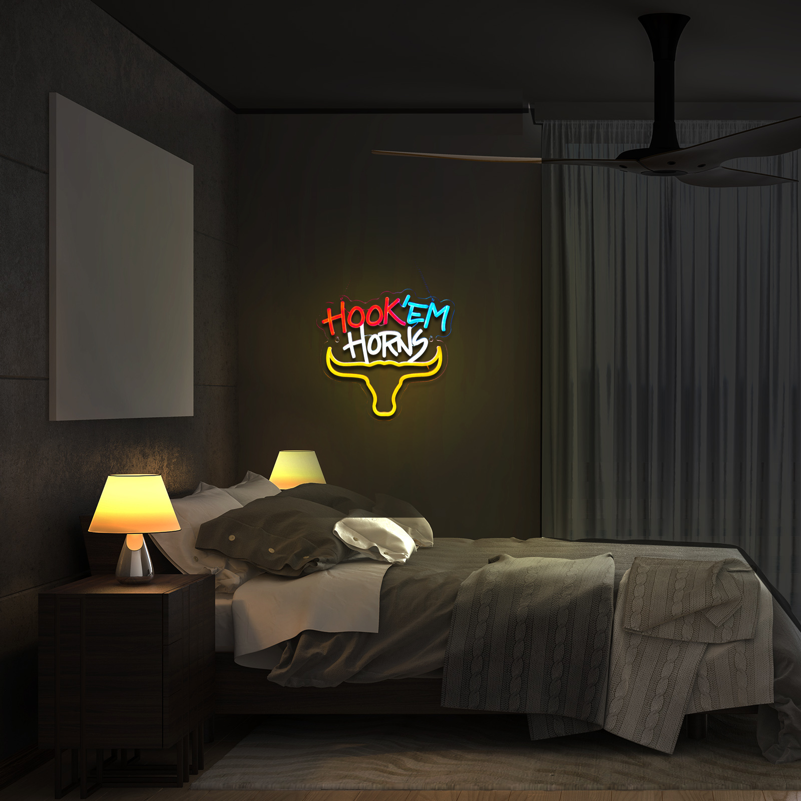 Hook em horns ox head neon sign Longhorn Bull Neon Sign for wall decor Beer Bar Club Man Cave