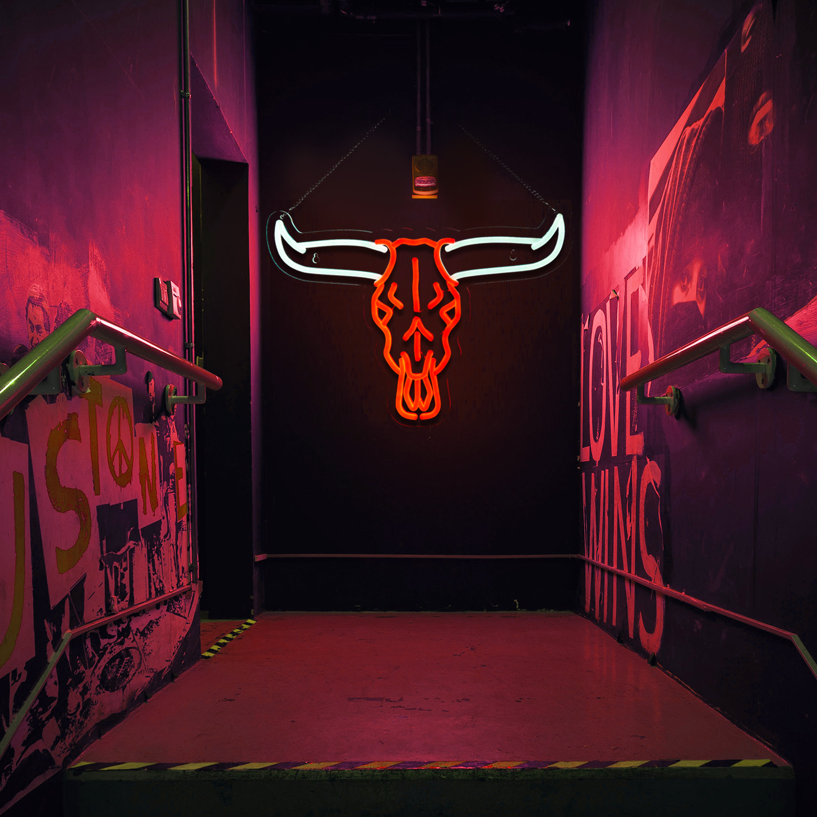 Longhorn Bull Skull Neon Sign Cowboy Western Rodeo Bull Skull Neon Sign for wall decor Beer Bar Club Man Cave(16.5x11.9 Inch)