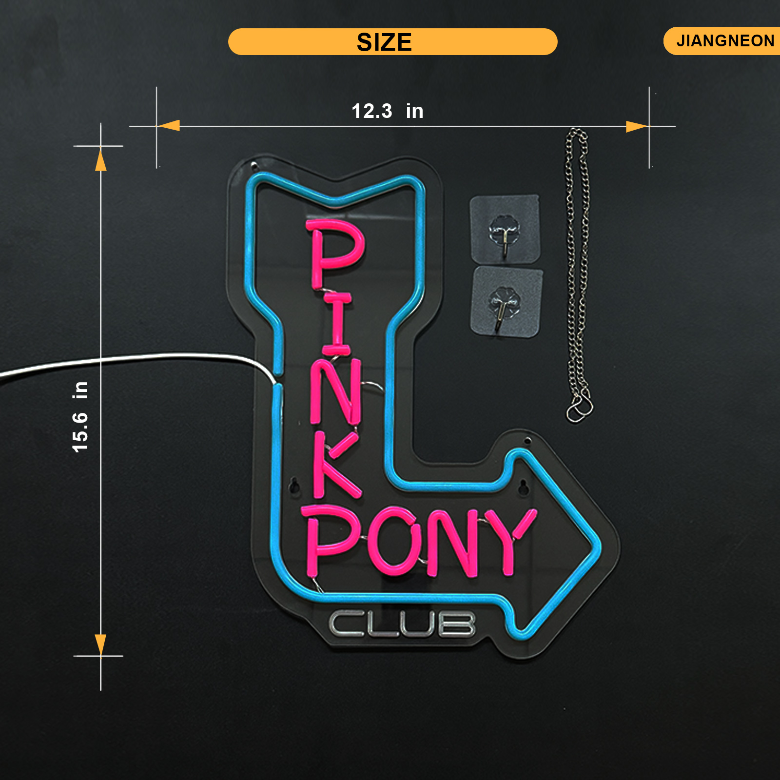 Pink Pony Neon Sign Cowgirl Neon Light for wall decor Party Pub Man Cave USB Powered (15.6x12.3 Inch)