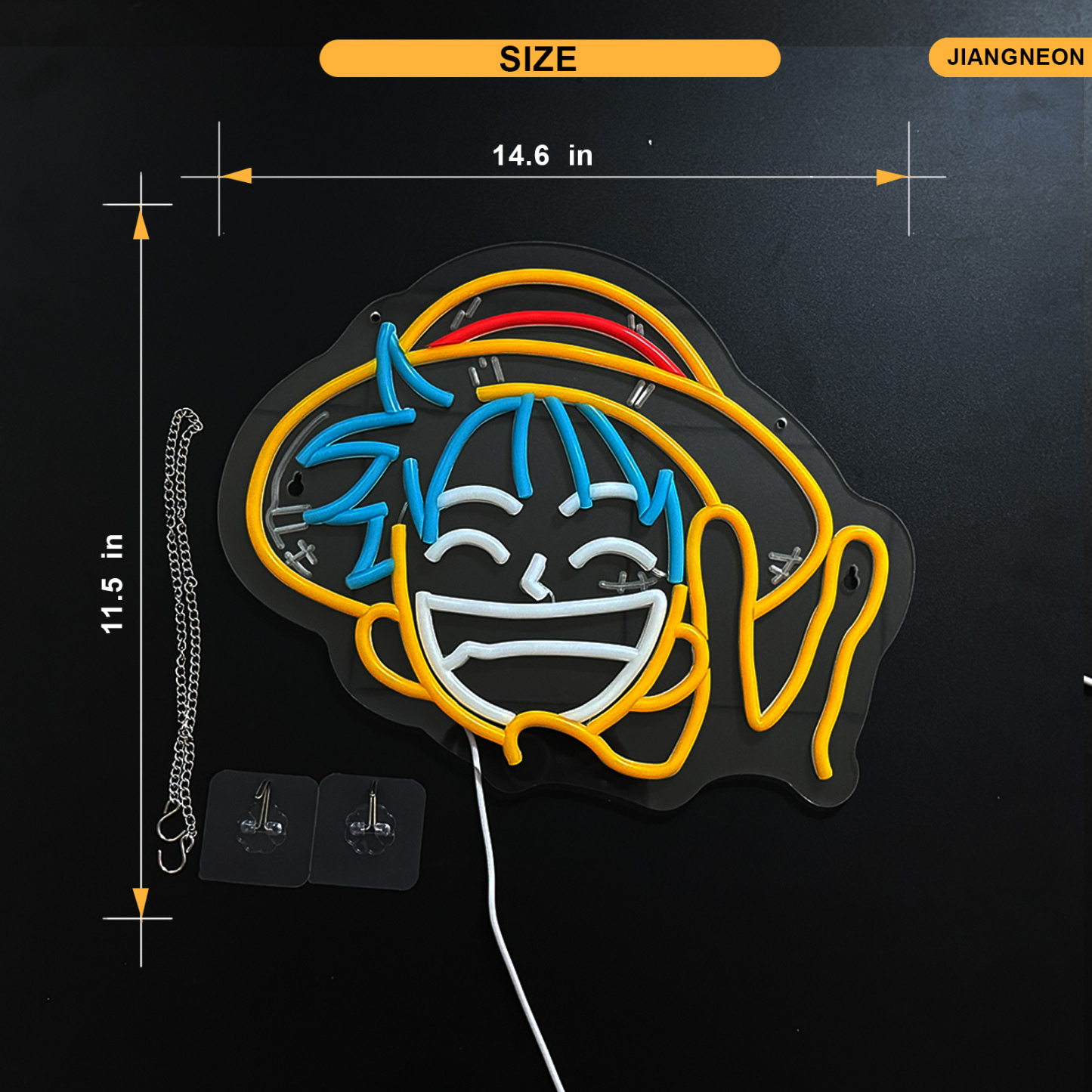 Anime neon sign One piece neon sign for wall decor Kids room Bedroom Teens room Game room decor