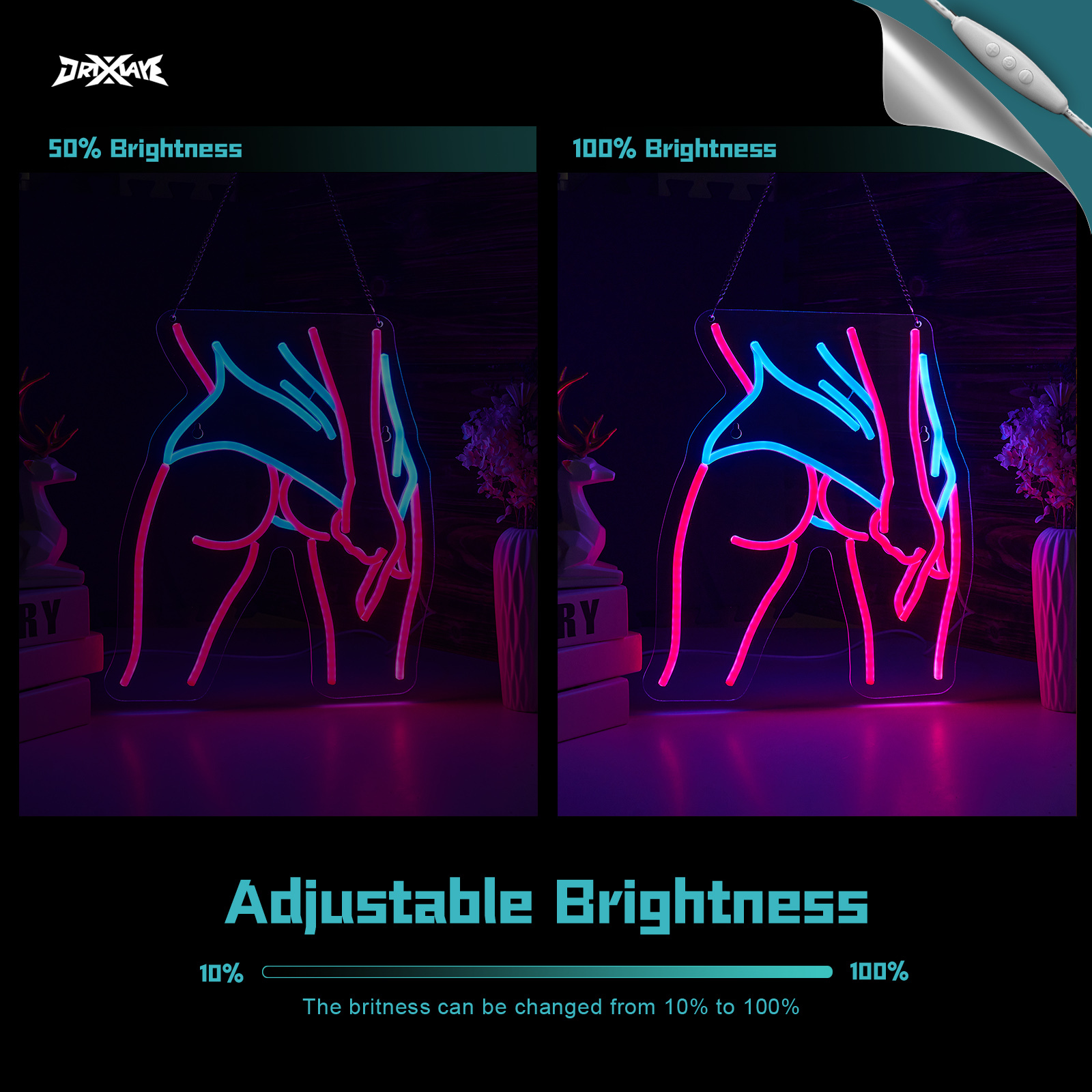 Lady Neon Signs Lady Buttocks Neon Sign Woman Body Decor Smart plug timer compatible USB-Powered Suitable for Birthday Gift Party Man Cave (12.6x14.8 Inch)