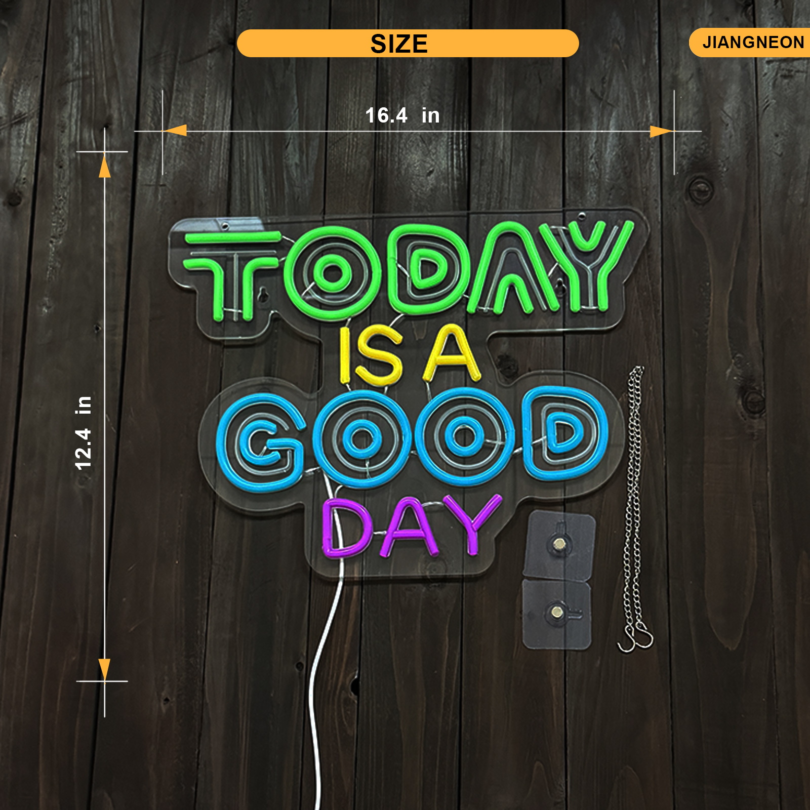 Today is a Good Day Neon Sign for wall decor Smart plug timer compatible USB-Powered Suitable for Teen Room Gifts for Birthday Kids Room Bar Cafe Restaurant Office Living Room(16.4x12.4 Inch)