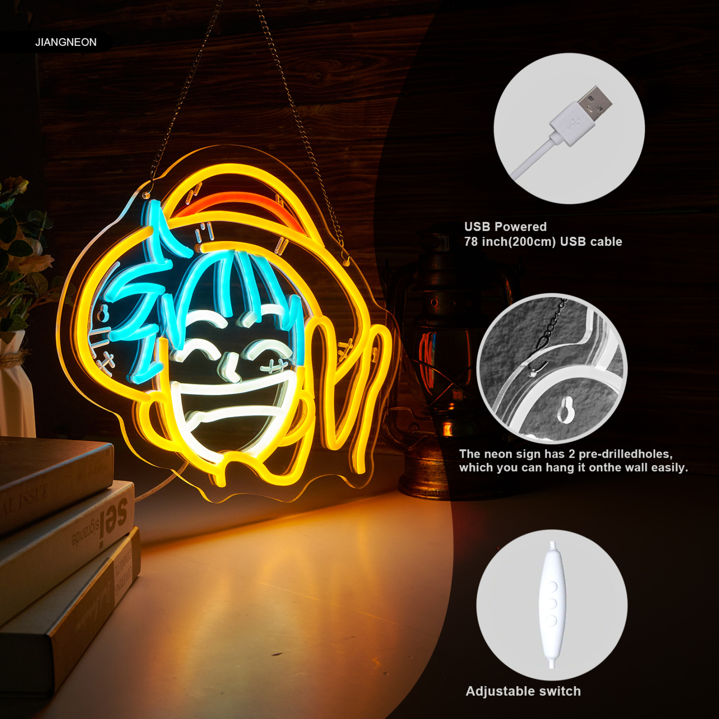 Anime neon sign One piece neon sign for wall decor Kids room Bedroom Teens room Game room decor