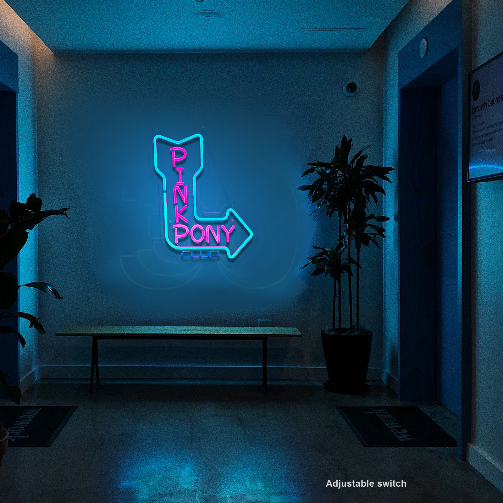 Pink Pony Neon Sign Cowgirl Neon Light for wall decor Party Pub Man Cave USB Powered (15.6x12.3 Inch)