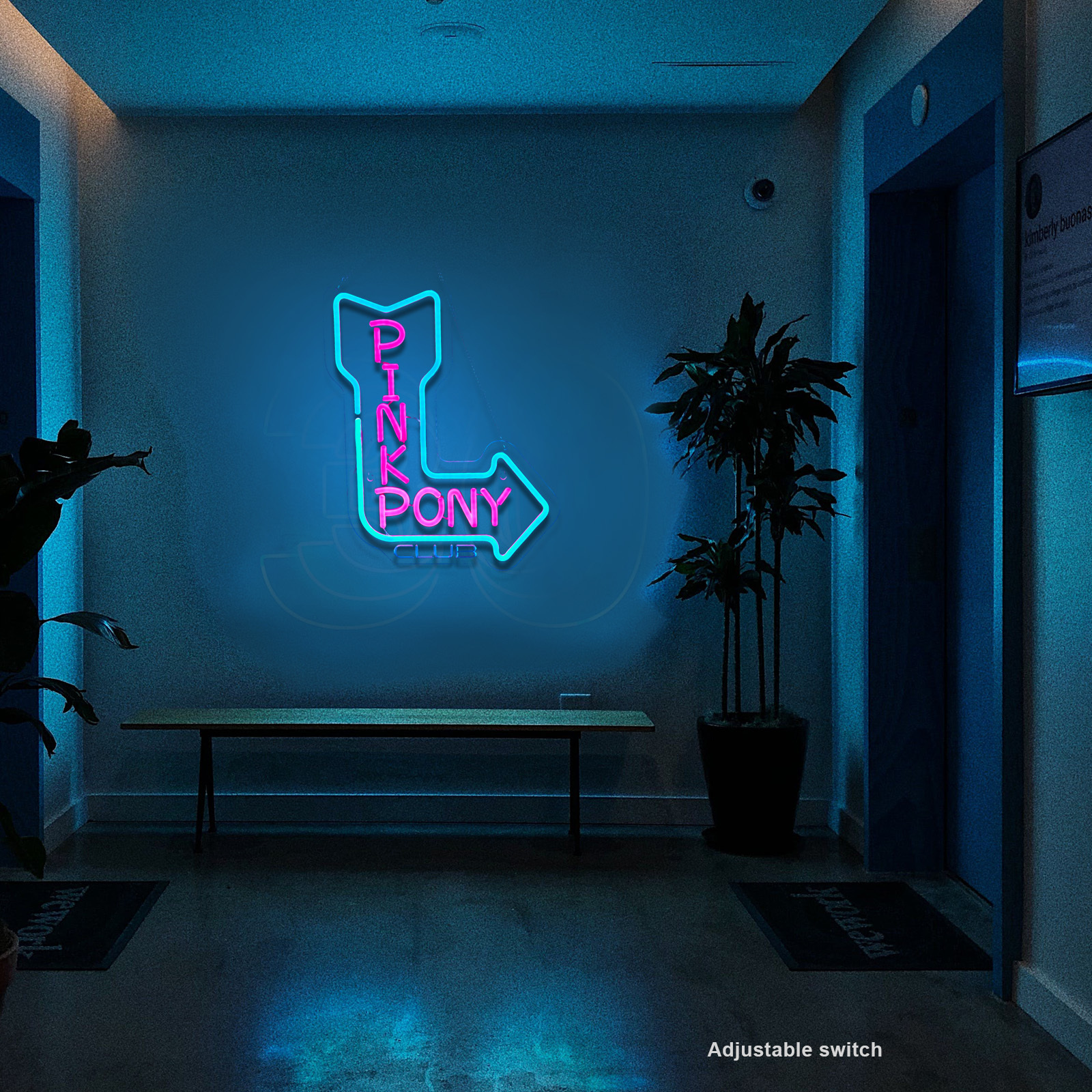 Pink Pony Neon Sign Cowgirl Neon Light for wall decor Party Pub Man Cave USB Powered (15.6x12.3 Inch)