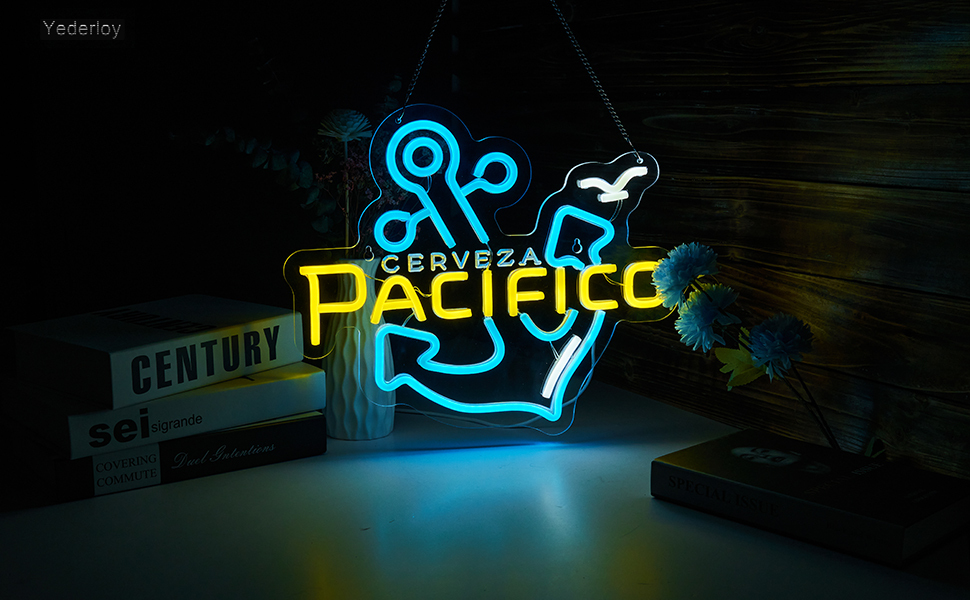 Beer Neon Sign Pacifico Neon Light USB Powered Dimmable Man Cave Cafe Bistro Club Party Beer Bar Restaurant Decor