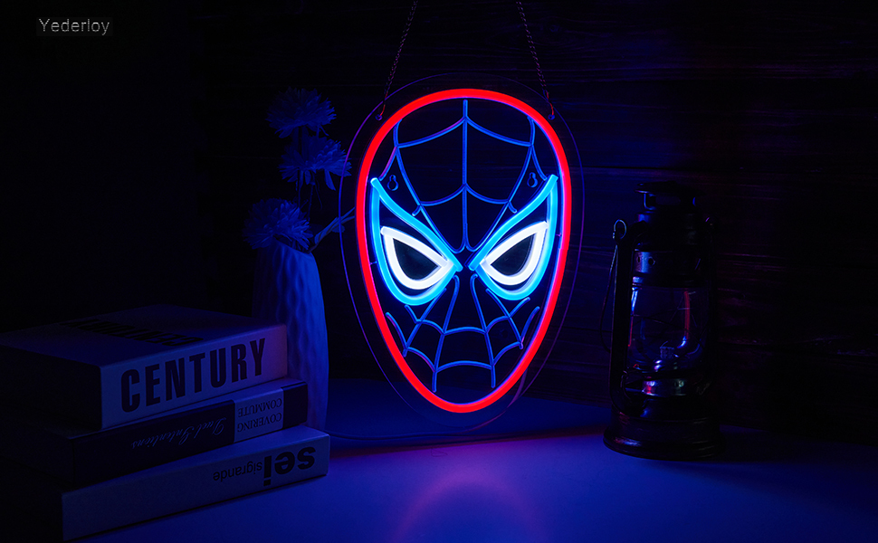 Anime neon sign Spider Man neon sign for wall decor Kids room Bedroom Teens room Game room decor