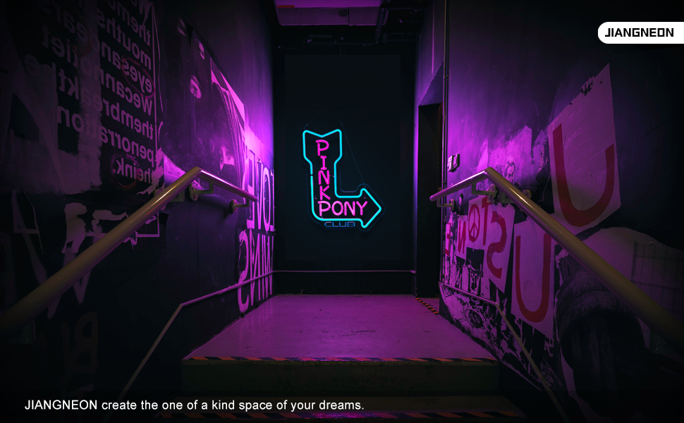 Pink Pony Neon Sign Cowgirl Neon Light for wall decor Party Pub Man Cave USB Powered (15.6x12.3 Inch)