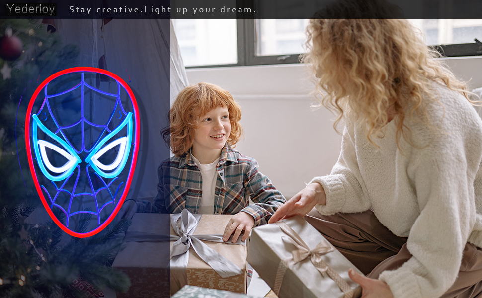 Anime neon sign Spider Man neon sign for wall decor Kids room Bedroom Teens room Game room decor