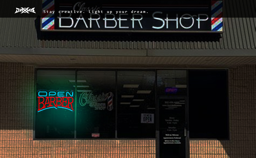 Barber Neon Sign Dimmable Barber led Sign for wall decor Barber Shops Hair Salon Barber Studio Art Decor