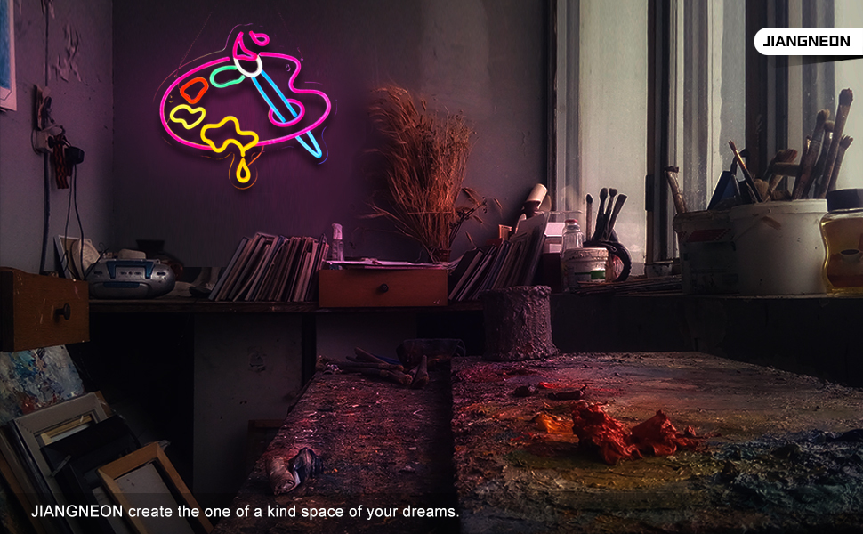 Art neon sign Paint neon sign Paint Palette Neon Sign for wall decor Studio Room Painting Room Art Classroom Art Studio Decor Gift for Painter