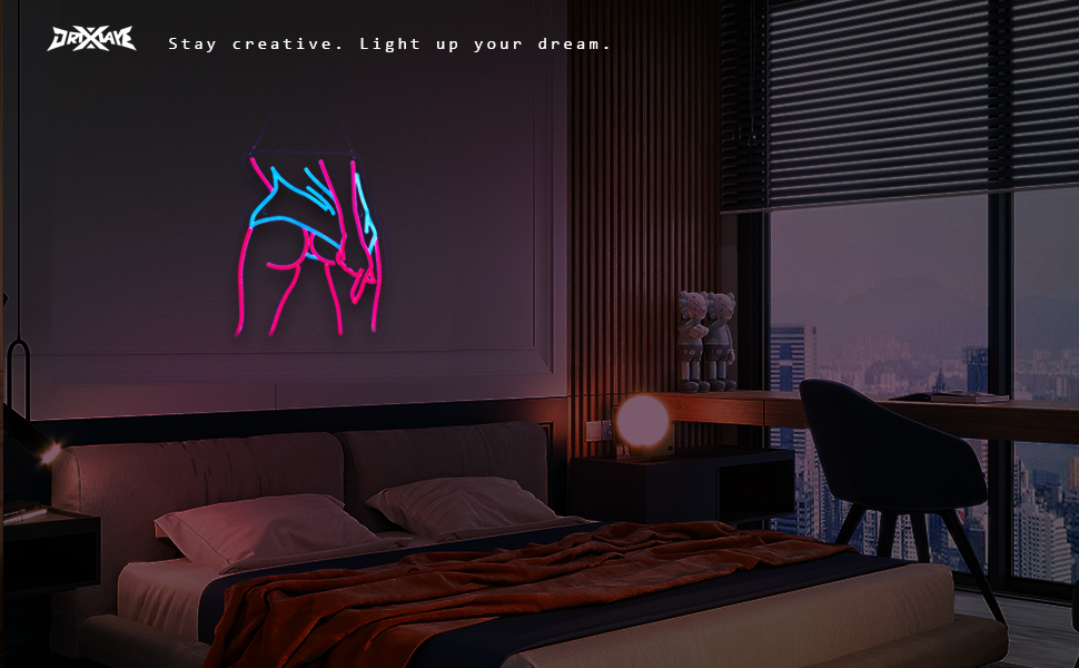 Lady Neon Signs Lady Buttocks Neon Sign Woman Body Decor Smart plug timer compatible USB-Powered Suitable for Birthday Gift Party Man Cave (12.6x14.8 Inch)