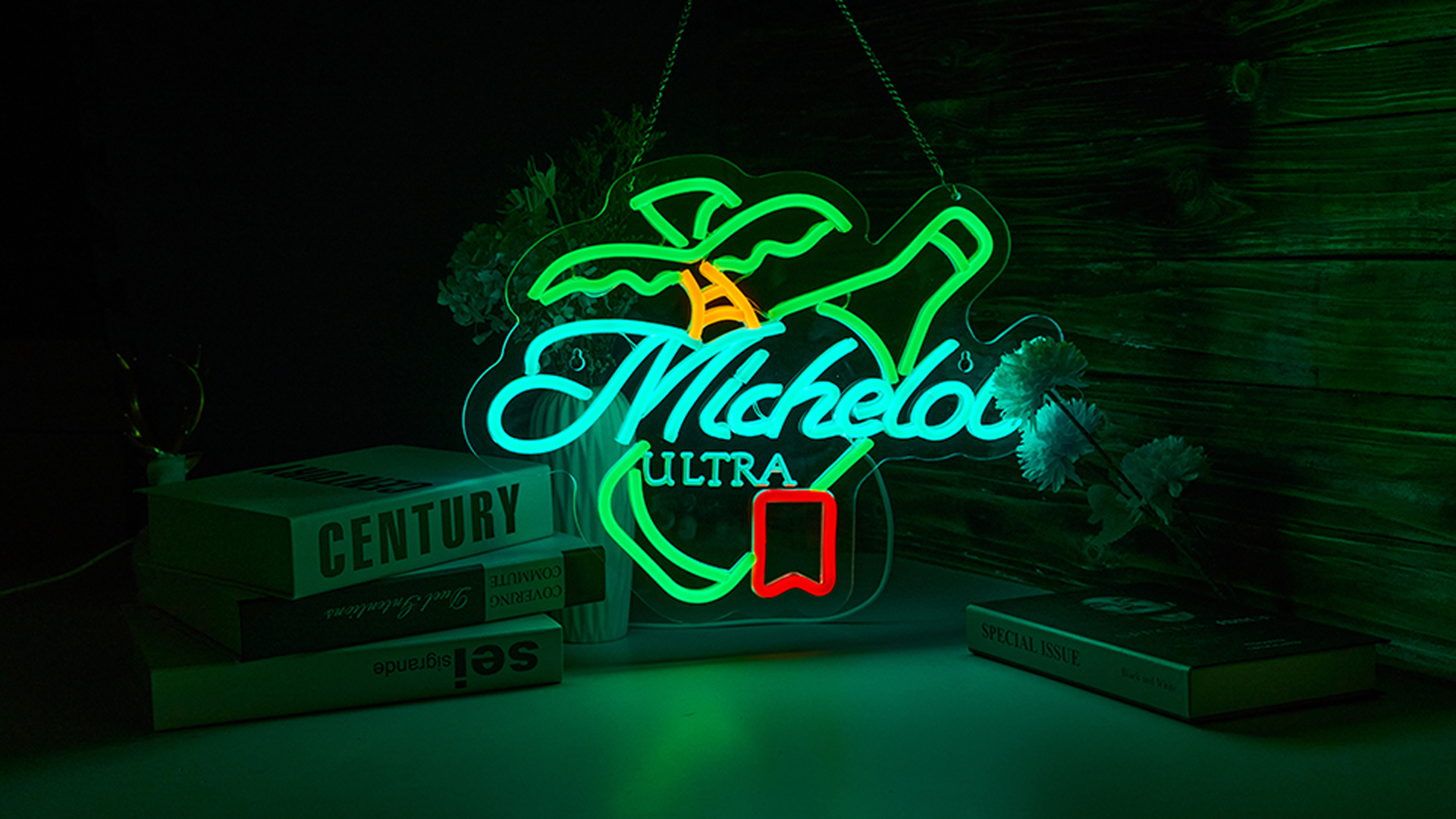 Beer Neon Sign Michelob Neon Light USB Powered Dimmable Man Cave Cafe Bistro Club Party Beer Bar Restaurant Decor