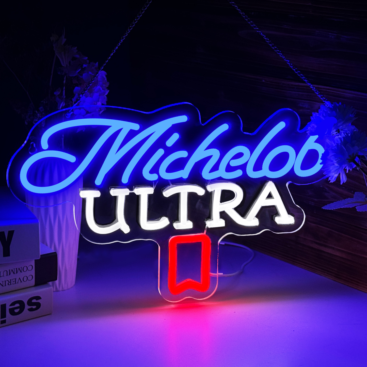 Beer Neon Sign Michelob Neon Light USB Powered Dimmable Man Cave Cafe Bistro Club Party Beer Bar Restaurant Decor