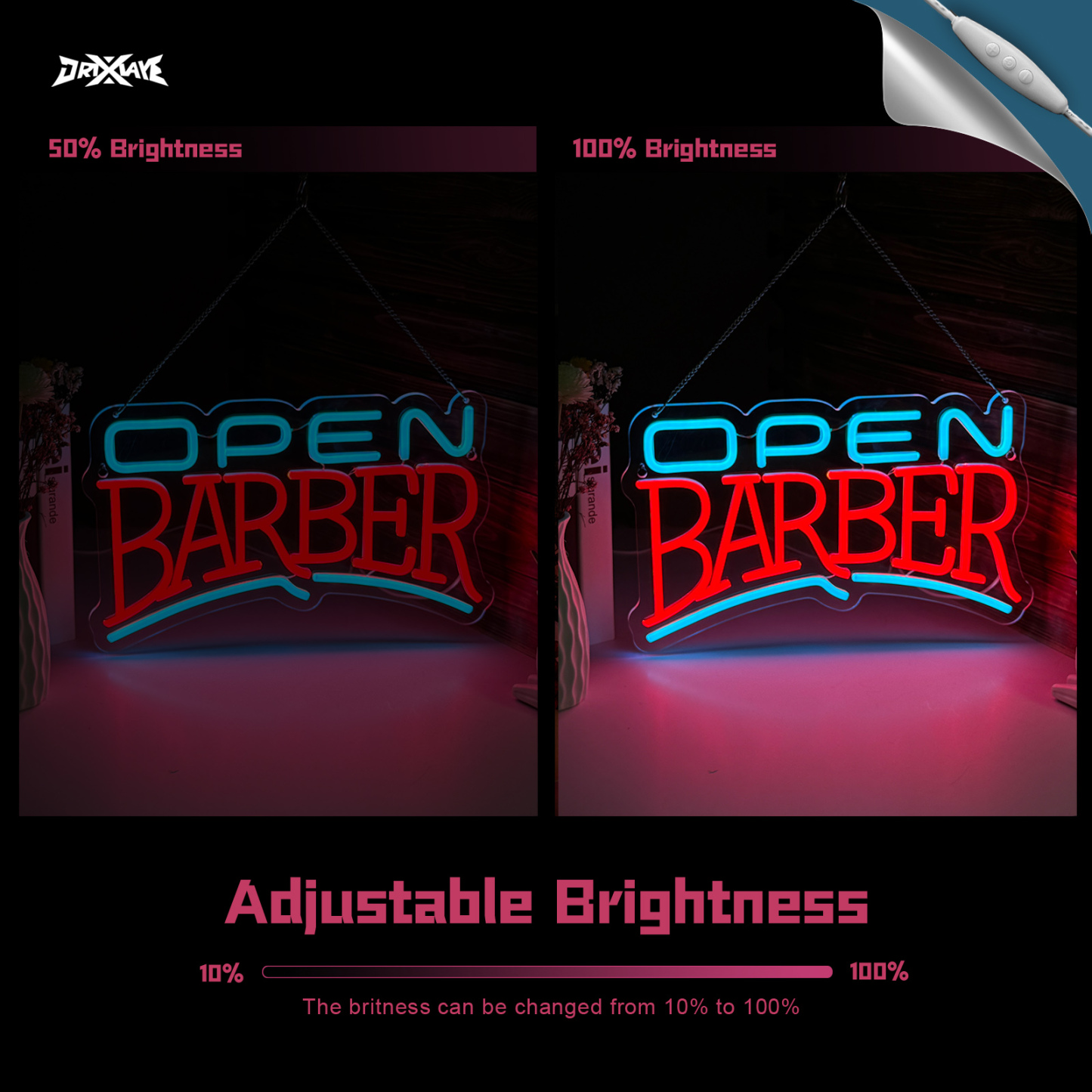 Barber Neon Sign Dimmable Barber led Sign for wall decor Barber Shops Hair Salon Barber Studio Art Decor