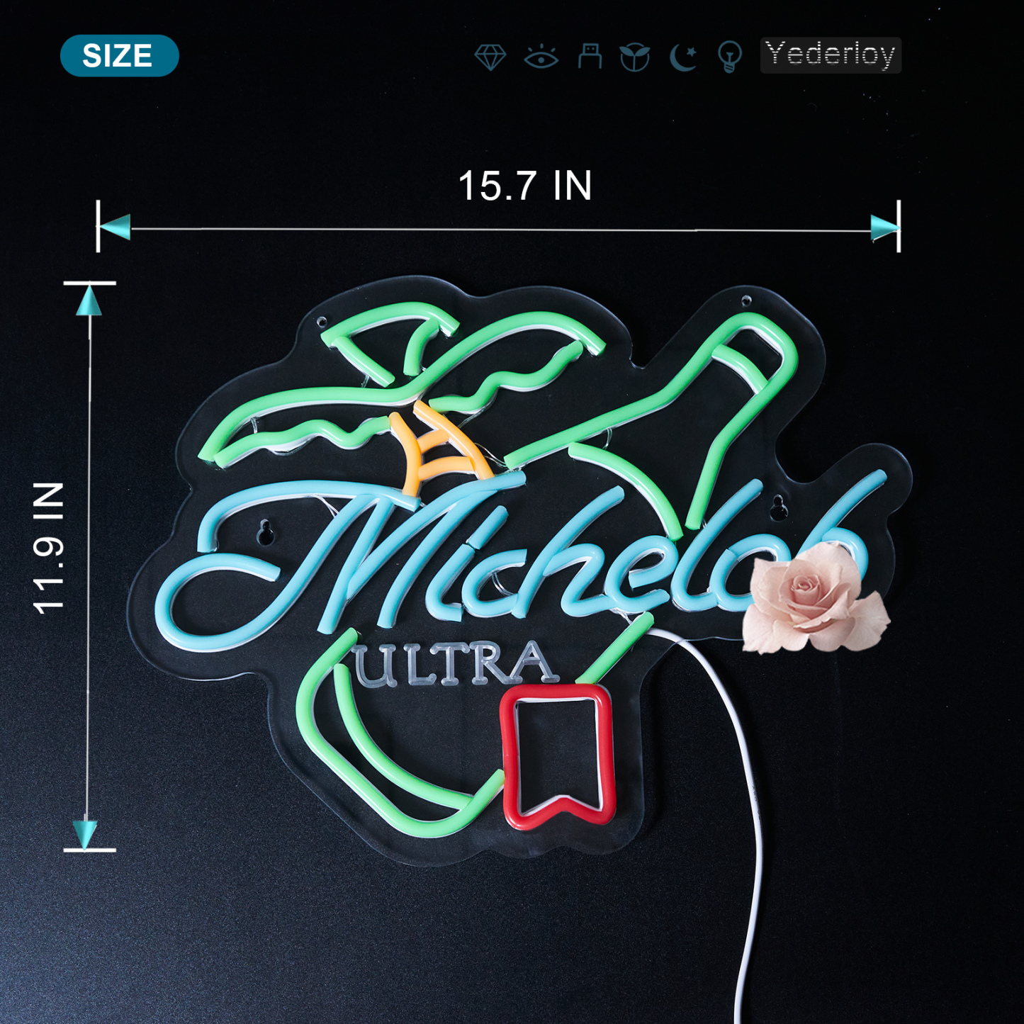 Beer Neon Sign Michelob Neon Light USB Powered Dimmable Man Cave Cafe Bistro Club Party Beer Bar Restaurant Decor