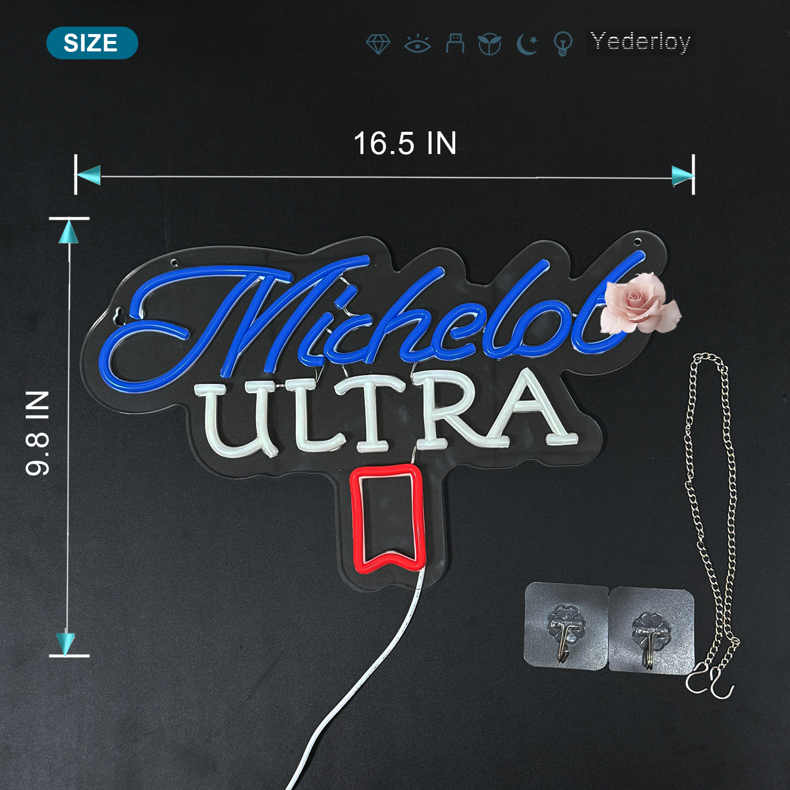 Beer Neon Sign Michelob Neon Light USB Powered Dimmable Man Cave Cafe Bistro Club Party Beer Bar Restaurant Decor