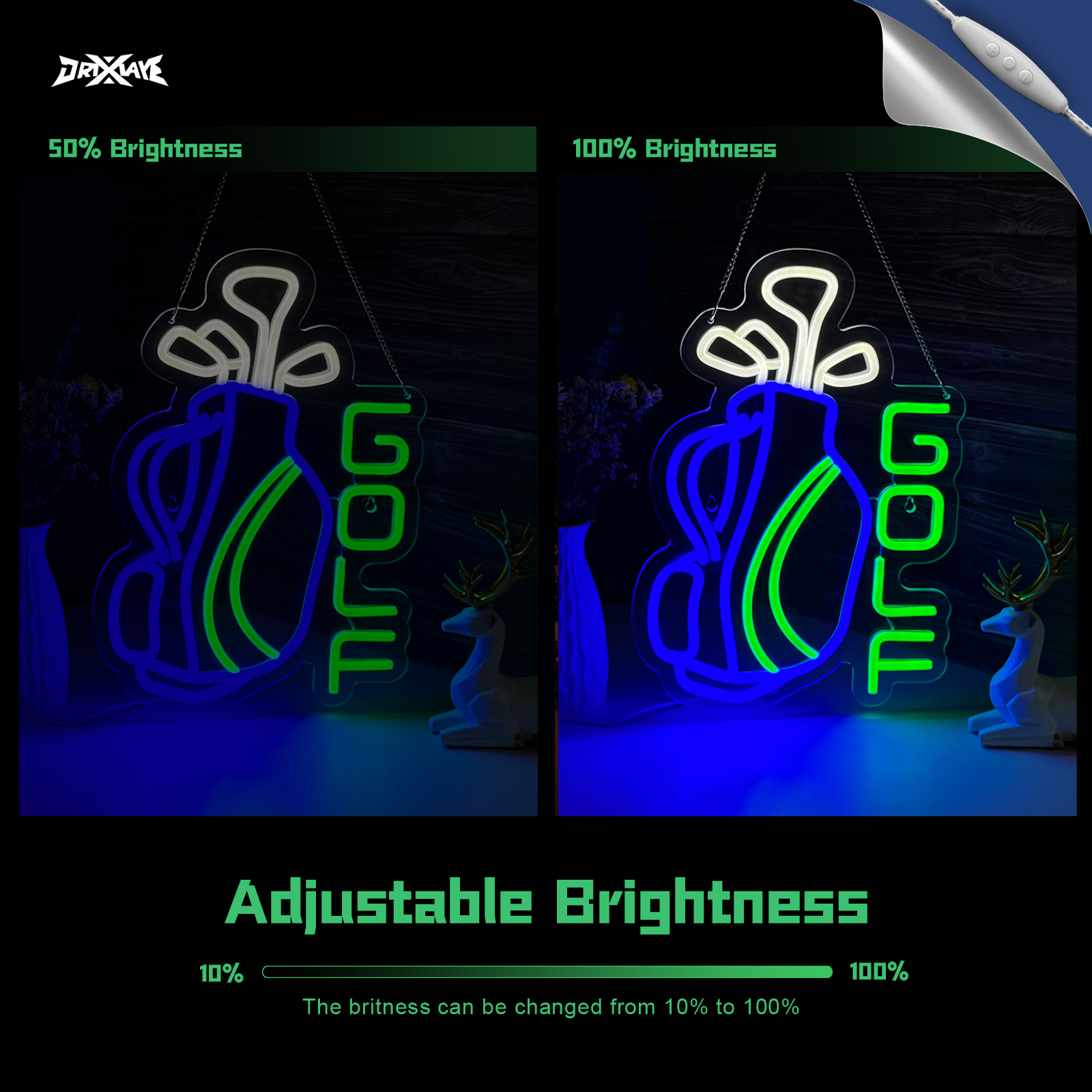 Golf neon sign Par Tee Golf Neon Sign for wall decor Golf Club Bedroom Man Cave Decor