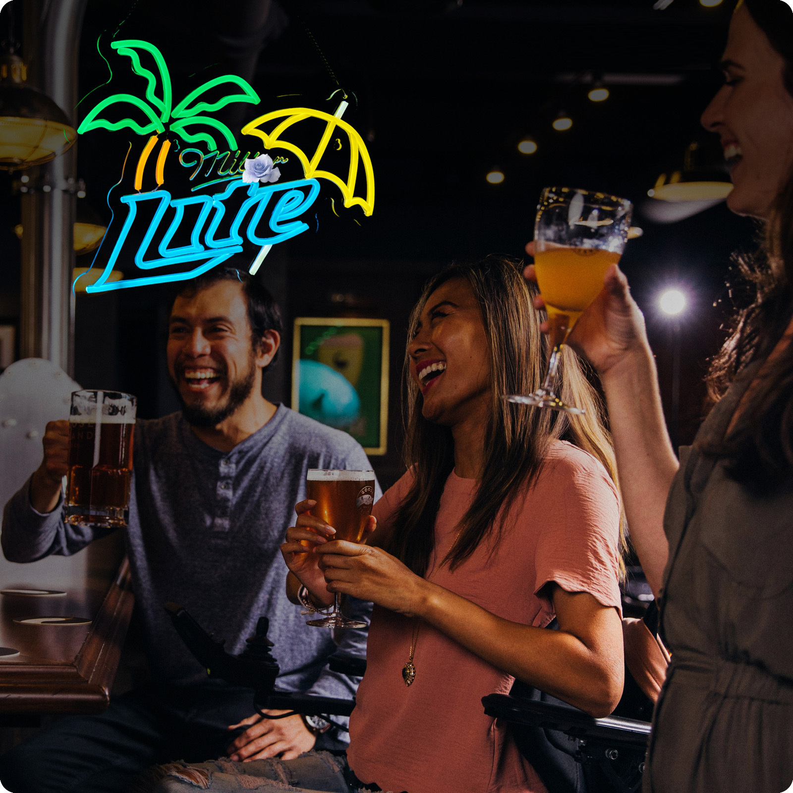 Beer Neon Sign Miller Neon Light USB Powered Dimmable Man Cave Cafe Bistro Club Party Beer Bar Restaurant Decor