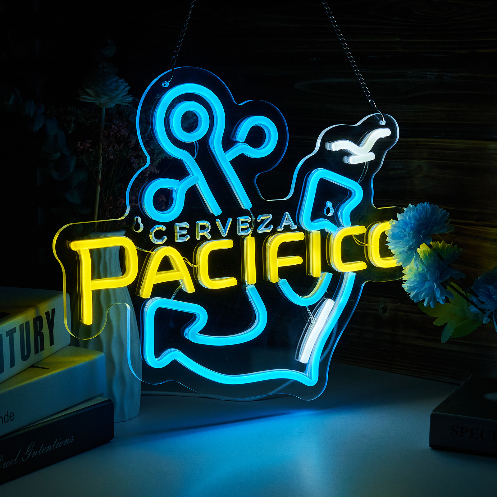 Beer Neon Sign Pacifico Neon Light USB Powered Dimmable Man Cave Cafe Bistro Club Party Beer Bar Restaurant Decor