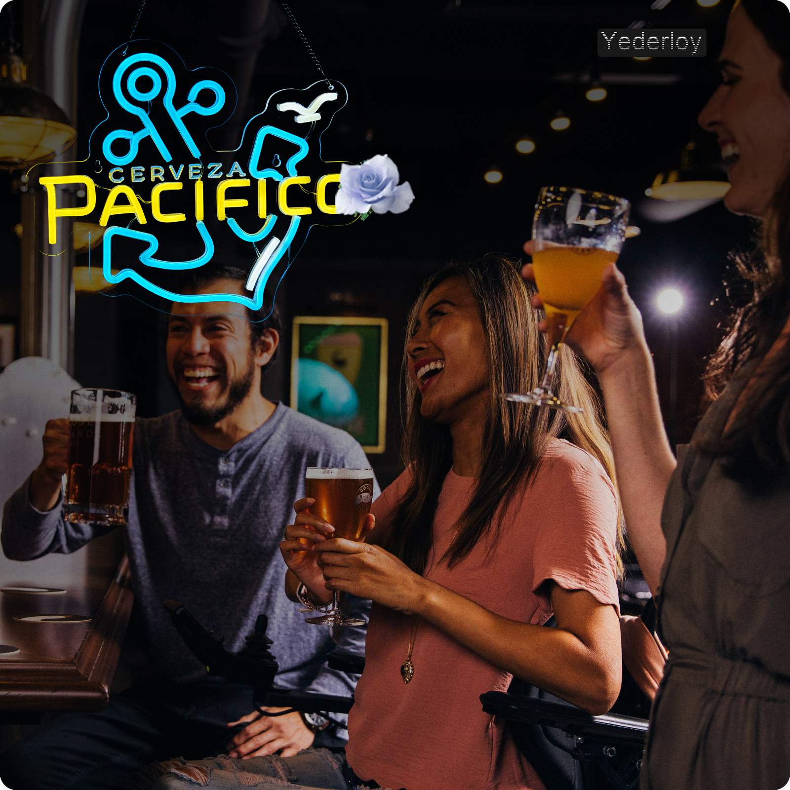 Beer Neon Sign Pacifico Neon Light USB Powered Dimmable Man Cave Cafe Bistro Club Party Beer Bar Restaurant Decor