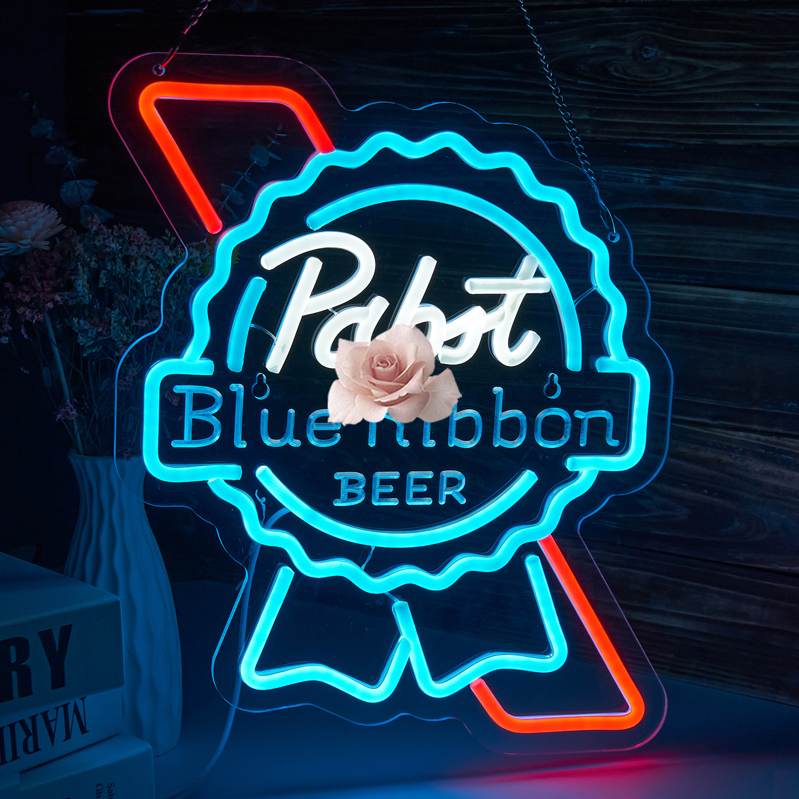 Beer Neon Sign Pabst Neon Light USB Powered Dimmable Man Cave Cafe Bistro Club Party Beer Bar Restaurant Decor