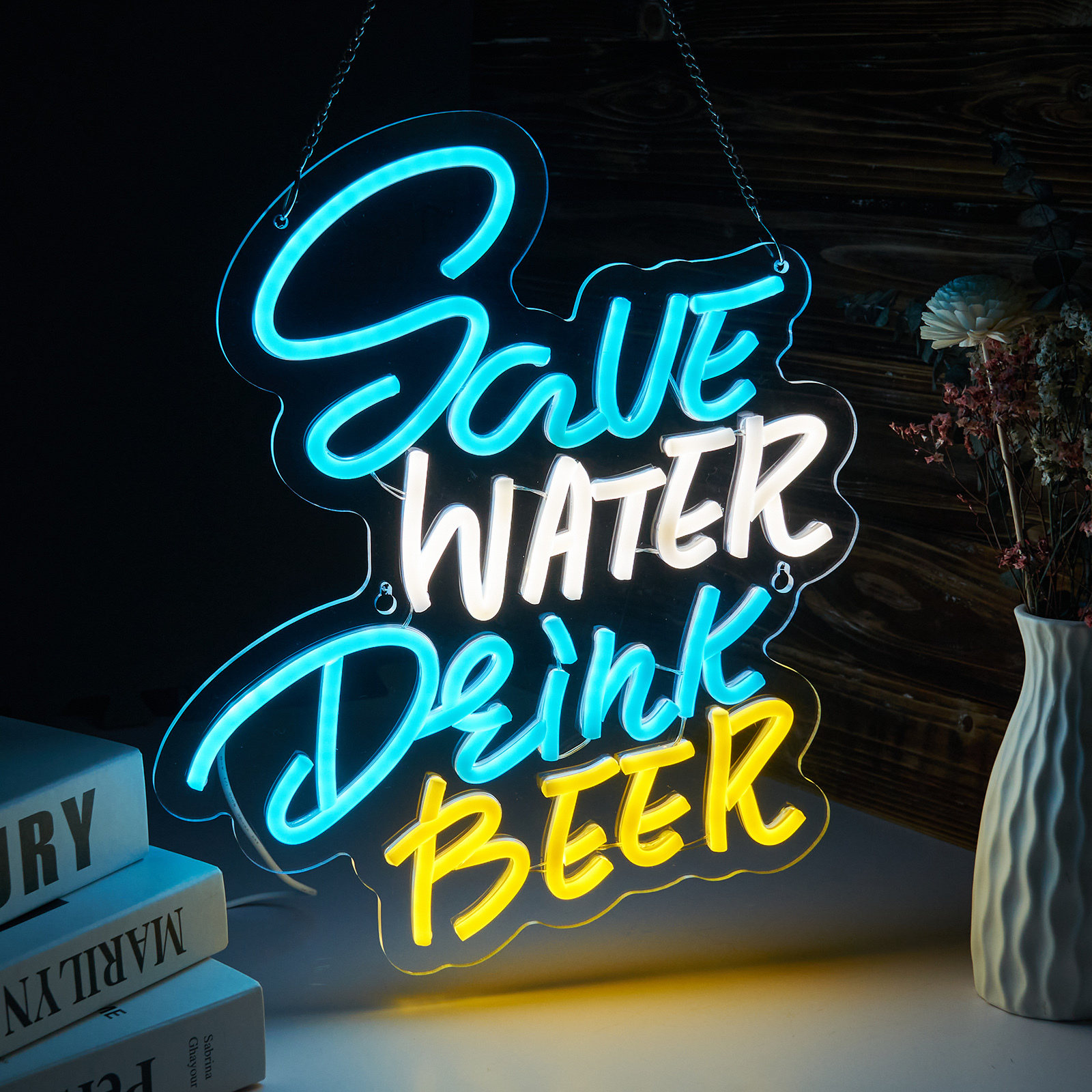 Save Water Drink Beer Neon Sign Beer Neon Sign for wall decor Man Cave Cafe Bistro Club Party Decorations