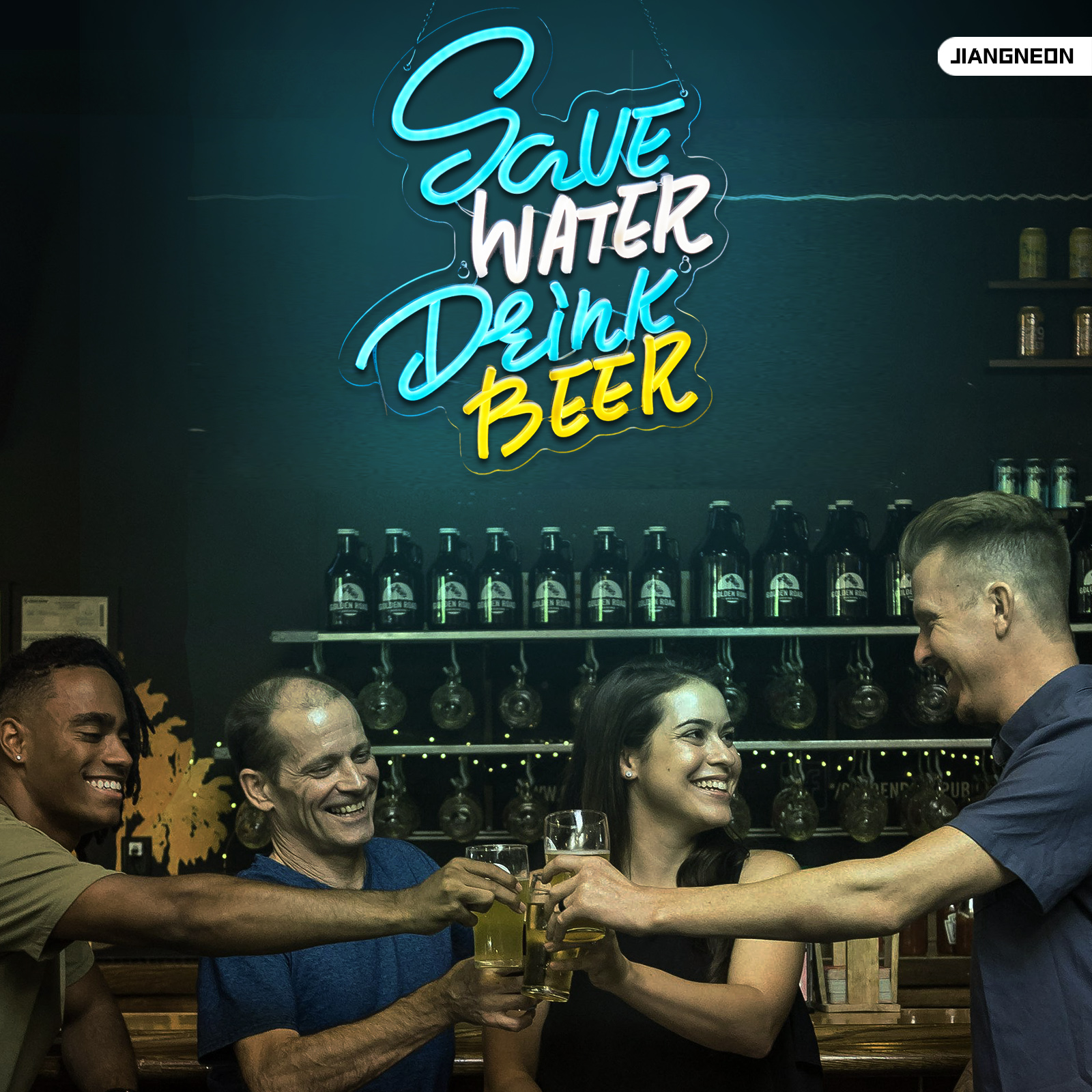 Save Water Drink Beer Neon Sign Beer Neon Sign for wall decor Man Cave Cafe Bistro Club Party Decorations