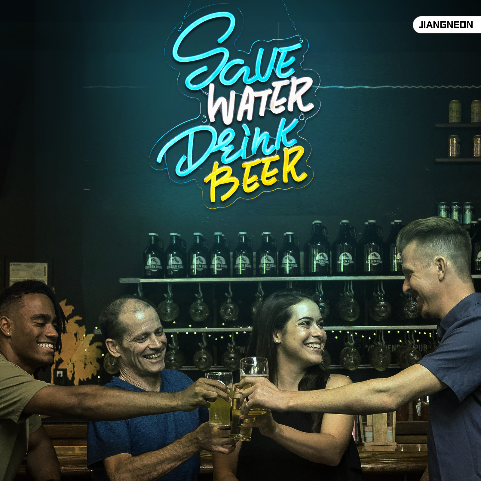 Save Water Drink Beer Neon Sign Beer Neon Sign for wall decor Man Cave Cafe Bistro Club Party Decorations