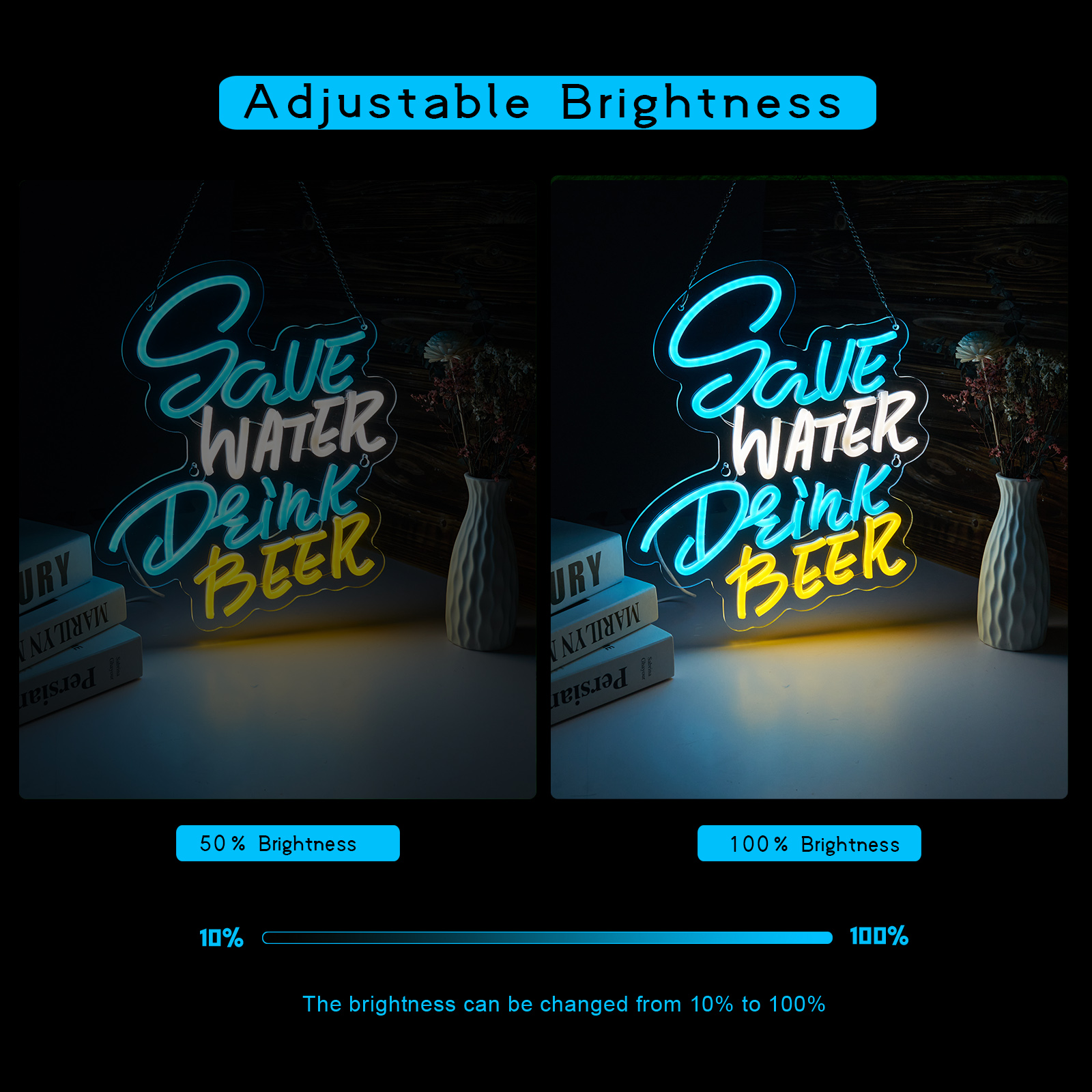 Save Water Drink Beer Neon Sign Beer Neon Sign for wall decor Man Cave Cafe Bistro Club Party Decorations