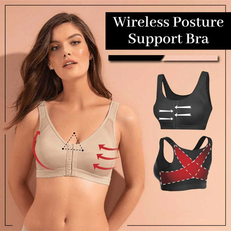 Posture Support Corrector Boost Bra Front Closure Bra Plus Size For Women
