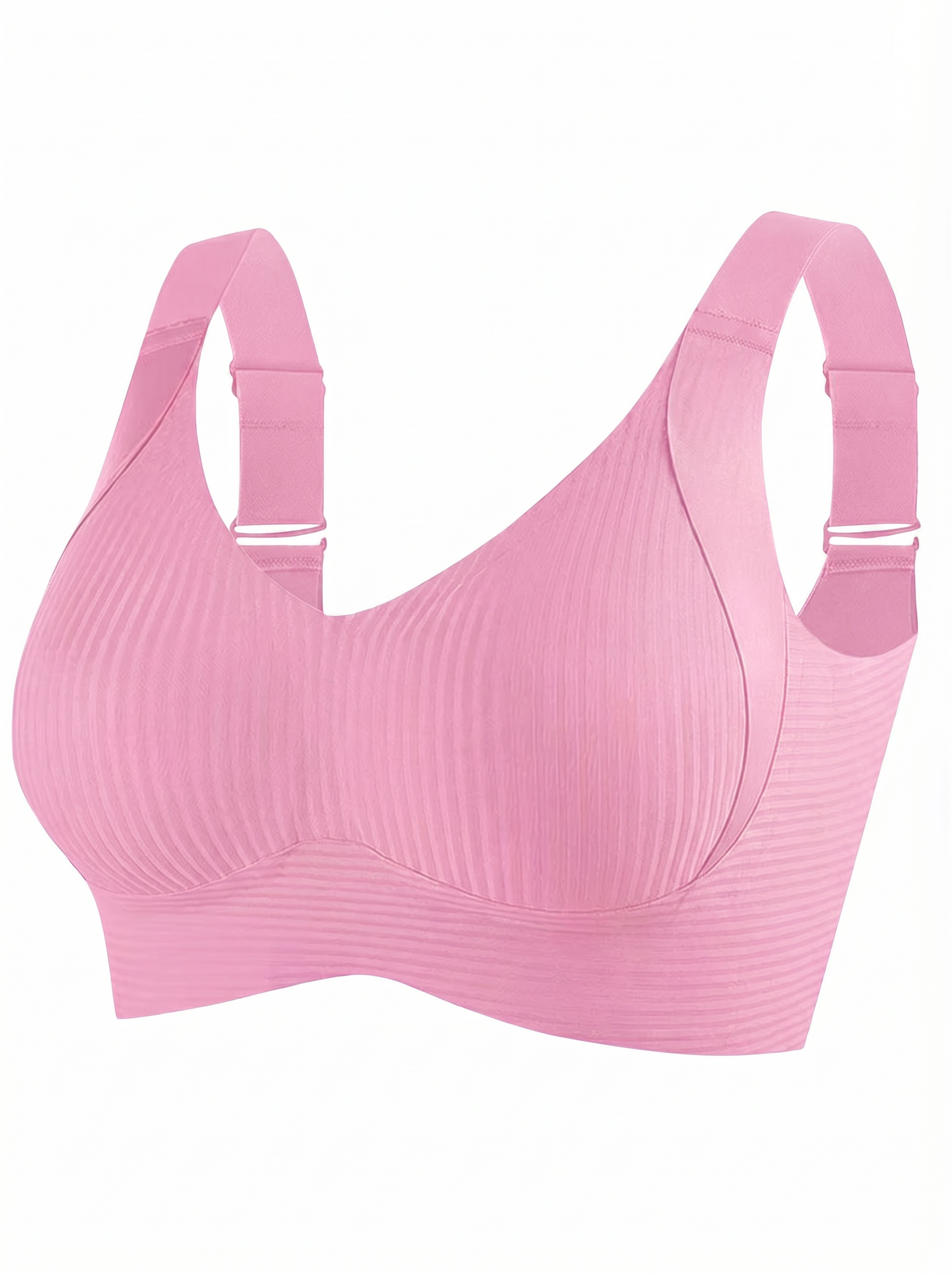 🔥Mother's Day Sale：Buy 1 Get 2 Free🔥Women's Ribbed Push Up Adjustable Wireless Bra