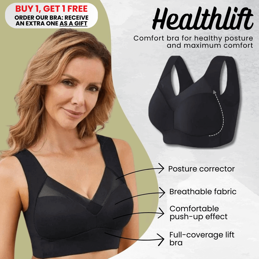 Healthlift: Ergonomic & Comfortable Push-Up Bra| (Buy 1 get 1 free)