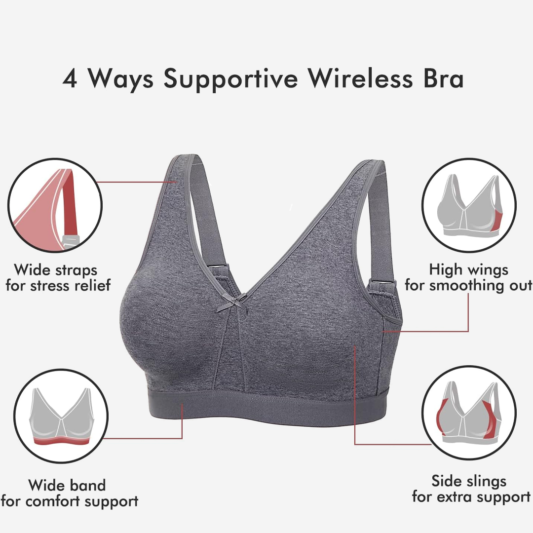 Lismali Cotton Wireless Unlined Sleep Bra