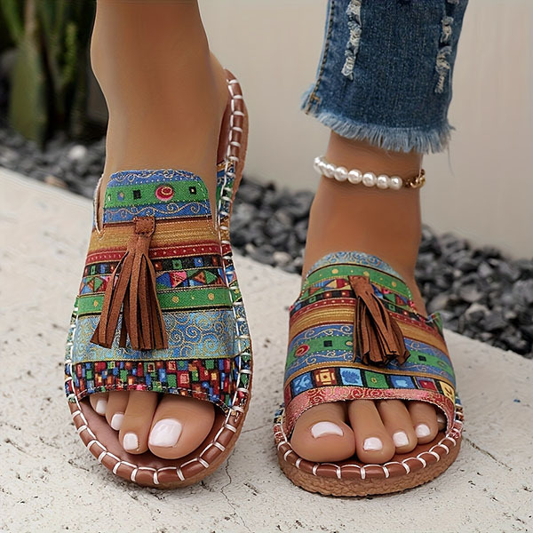 🔥Last Day Promotion 50% OFF - Women's Comfortable Tassel Flat Sandals