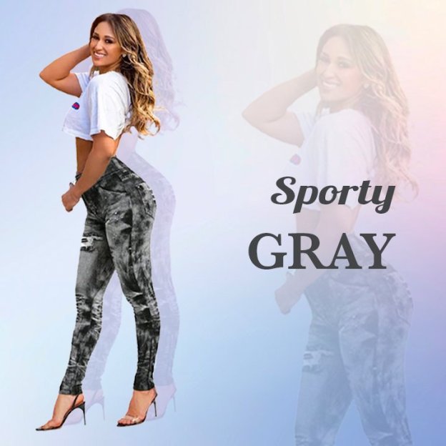 Fit Skinny High Waist Stretch Plus-Size Denim Jeans Leggings