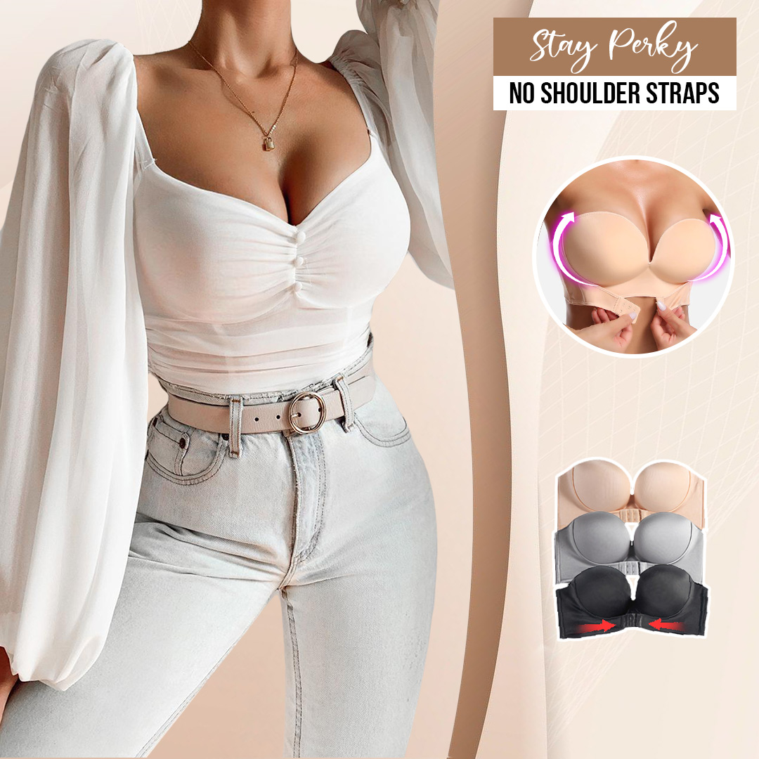 Maototo Bra - Front Buckle Strapless Wireless Bra