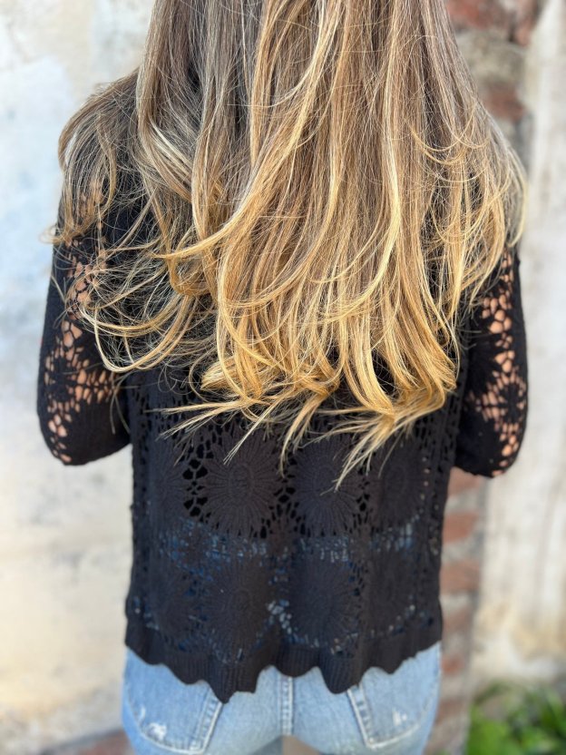 🏆Flash Sale⚡ 50K+ SOLD! Almost Gone-💥Cutout Embroidered V-Neck Button Long Sleeve Top,Best gifts