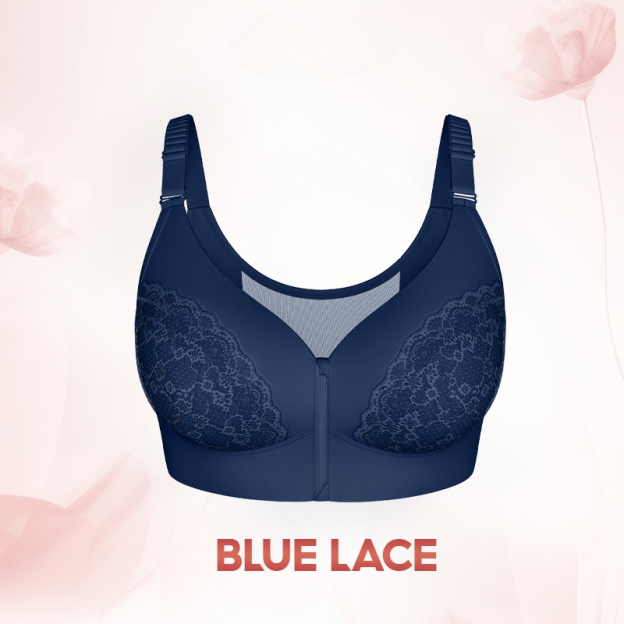 （🔥Limited Time Sale）- Women's Front Zip Powerful Support Comfy Lace Bra