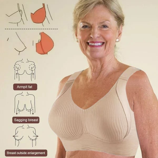 🎁time-limited offer！Buy 1 Get 2 Packs💕Women's Ribbed Push Up Adjustable Wireless Bra