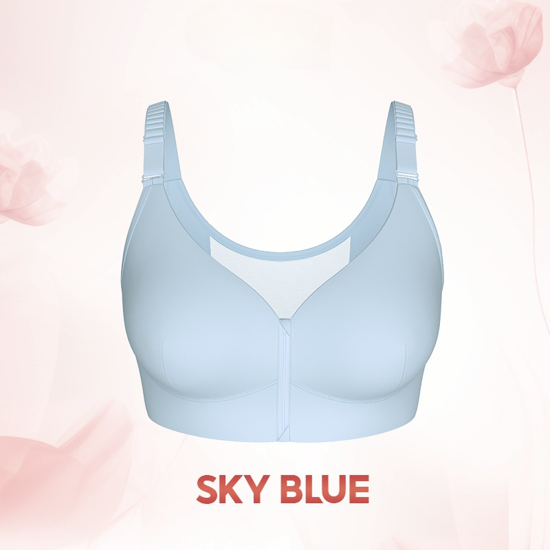 （🔥Limited Time Sale）- Women's Front Zip Powerful Support Comfy Bra
