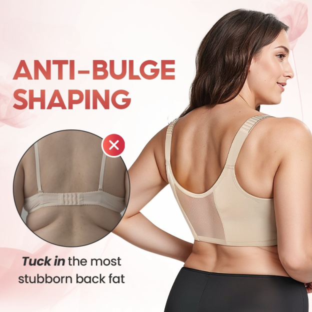 （🔥Limited Time Sale）- Women's Front Zip Powerful Support Comfy Bra