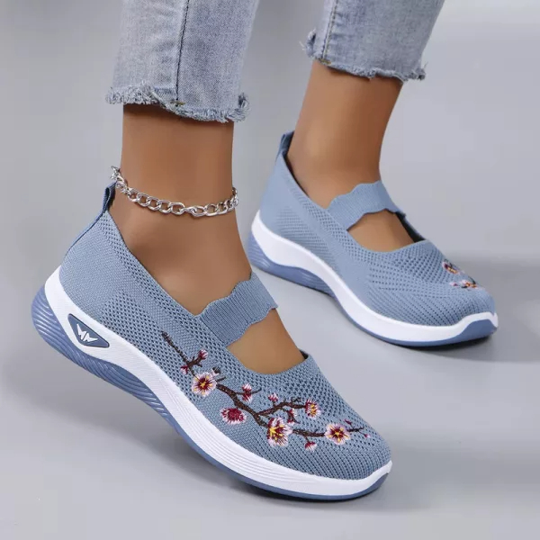 🔥Last Day Promotion 70% OFF🔥- Women's comfortable breathable floral knitted sneakers