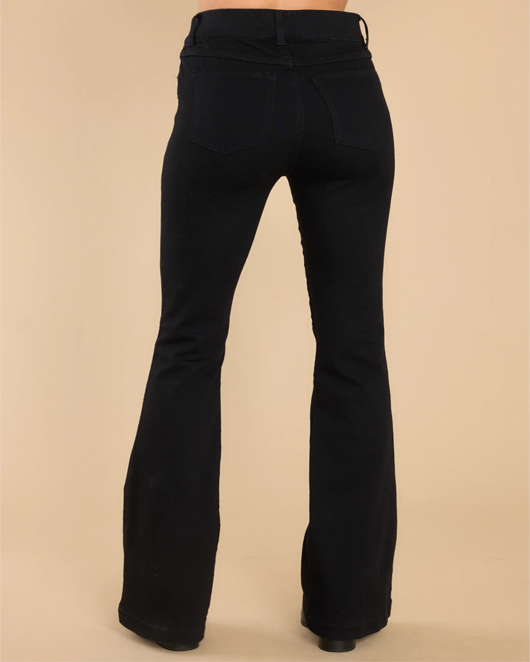 Pull-On High-Rise Flare Jeans