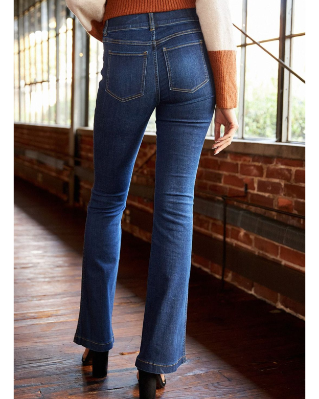 Pull-On High-Rise Flare Jeans