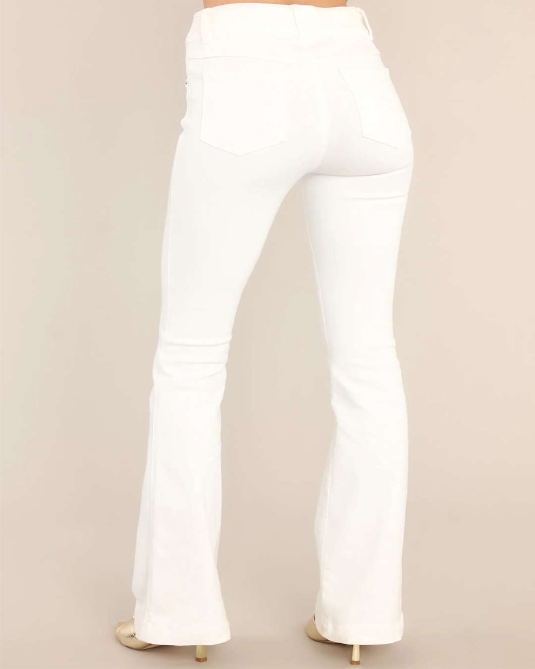 Pull-On High-Rise Flare Jeans
